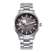 Load image into Gallery viewer, Heritor Automatic Oscar Semi-Skeleton Bracelet Watch - Pewter/Silver - HERHS1011