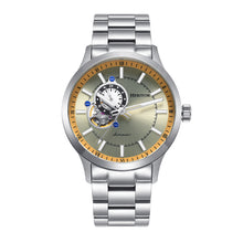 Load image into Gallery viewer, Heritor Automatic Oscar Semi-Skeleton Bracelet Watch - Champagne/Silver - HERHS1013