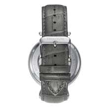 Load image into Gallery viewer, Heritor Automatic Lincoln Semi-Skeleton Leather-Band Watch - Silver/Black - HERHS3602