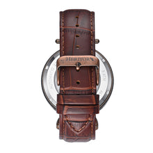 Load image into Gallery viewer, Heritor Automatic Lincoln Semi-Skeleton Leather-Band Watch - Brown/Bronze - HERHS3605