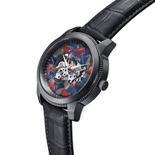 Load image into Gallery viewer, Heritor Automatic Emmanuel Semi-Skeleton Leather-Band Watch - Black/Black - HERHS3702