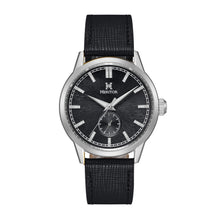 Load image into Gallery viewer, Heritor Automatic Argento Leather-Band Watch - Silver/Black - HERHS3801