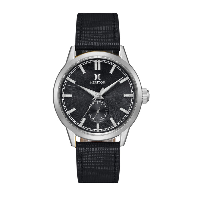 Heritor Automatic Argento Leather-Band Watch - HERHS3801