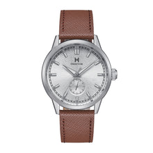 Load image into Gallery viewer, Heritor Automatic Argento Leather-Band Watch - White/Silver/Brown - HERHS3802