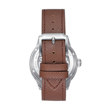 Load image into Gallery viewer, Heritor Automatic Argento Leather-Band Watch - White/Silver/Brown - HERHS3802