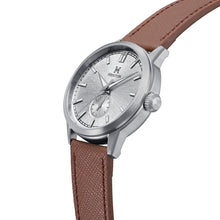 Load image into Gallery viewer, Heritor Automatic Argento Leather-Band Watch - White/Silver/Brown - HERHS3802