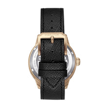 Load image into Gallery viewer, Heritor Automatic Argento Leather-Band Watch - Gold/Black - HERHS3803