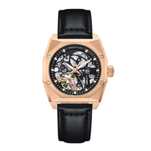 Load image into Gallery viewer, Heritor Automatic Elliott Leather-Band Watch - Rose Gold/Black - HERHS4003