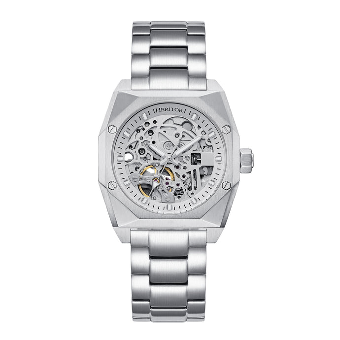 Heritor Automatic Elliott Leather-Band Watch - HERHS4005