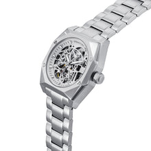 Load image into Gallery viewer, Heritor Automatic Elliott Stainless Steel-Band Watch - Silver/White/Silver - HERHS4005