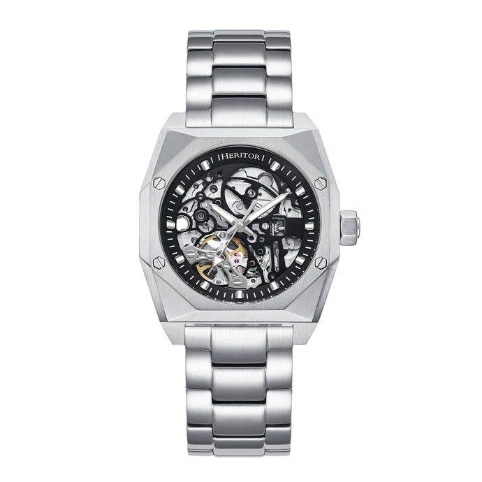 Heritor Automatic Elliott Leather-Band Watch - HERHS4006