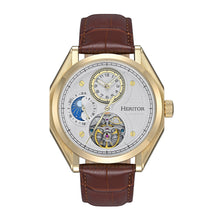 Load image into Gallery viewer, Heritor Automatic Antoni Leather-Band Watch - Gold/Brown - HERHS4305
