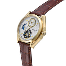 Load image into Gallery viewer, Heritor Automatic Antoni Leather-Band Watch - Gold/Brown - HERHS4305