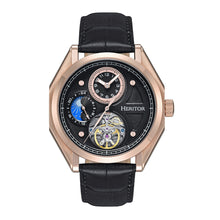 Load image into Gallery viewer, Heritor Automatic Antoni Leather-Band Watch - Rose Gold/Black - HERHS4306