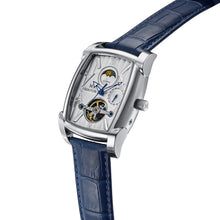 Load image into Gallery viewer, Heritor Automatic Valentin Leather-Band Watch w/Date - Silver/Blue - HERHS4403