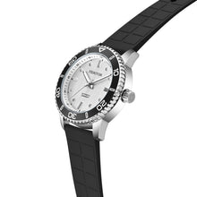 Load image into Gallery viewer, Heritor Automatic Marshall Stainless Rubber-Strap Watch - White/Black - HERHS4705