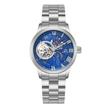 Load image into Gallery viewer, Heritor Automatic August Stainless Steel-Band Watch - Silver/Blue - HERHS4803