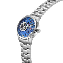 Load image into Gallery viewer, Heritor Automatic August Stainless Steel-Band Watch - Silver/Blue - HERHS4803