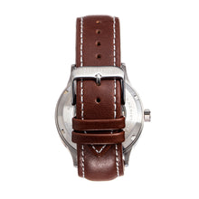 Load image into Gallery viewer, Heritor Automatic Oscar Semi-Skeleton Leather-Band Watch - Blue/Brown - HERHS1005

