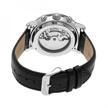 Load image into Gallery viewer, Heritor Automatic Winston Semi-Skeleton Leather-Band Watch - Silver/Black - HERHR5202
