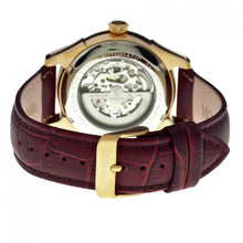 Load image into Gallery viewer, Heritor Automatic Nicollier Skeleton Leather-Band Watch - Gold/Brown - HERHR1904