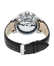 Load image into Gallery viewer, Heritor Automatic Hannibal Semi-Skeleton Leather-Band Watch - Silver - HERHR4101