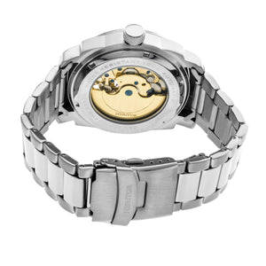 Heritor Automatic Helmsley Semi-Skeleton Bracelet Watch - Silver/Black- HERHR5002