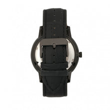 Load image into Gallery viewer, Heritor Automatic Landon Semi-Skeleton Leather-Band Watch - Black - HERHR7706
