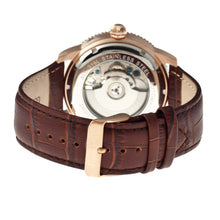 Load image into Gallery viewer, Heritor Automatic Piccard Semi-Skeleton Leather-Band Watch - Rose Gold/Black - HERHR2006
