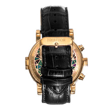Load image into Gallery viewer, Heritor Automatic Legacy Leather-Band Watch w/Day/Date - Gold/Black - HERHR9703