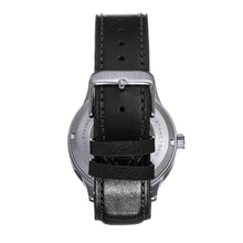 Load image into Gallery viewer, Heritor Automatic Bradford Leather-Band Watch w/Date - Silver &amp; Black - HERHS1101
