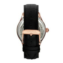 Load image into Gallery viewer, Heritor Automatic Hayward Semi-Skeleton Leather-Band Watch - Rose Gold/Black - HERHR9406