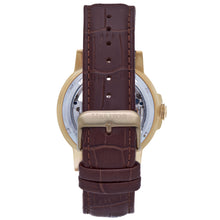 Load image into Gallery viewer, Heritor Automatic Xander Semi-Skeleton Leather-Band Watch - Gold/Brown - HERHS2403
