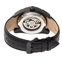 Load image into Gallery viewer, Heritor Automatic Daniels Semi-Skeleton Leather-Band Watch - Black - HERHR7407