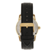 Load image into Gallery viewer, Heritor Automatic Davidson Semi-Skeleton Leather-Band Watch - Gold/Black - HERHR8005