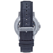 Load image into Gallery viewer, Heritor Automatic Davies Semi-Skeleton Leather-Band Watch - Silver/Black - HERHS2502