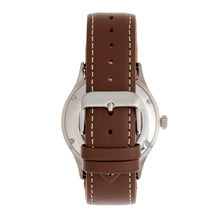 Load image into Gallery viewer, Heritor Automatic Antoine Semi-Skeleton Leather-Band Watch - Silver/Tan - HERHR8505