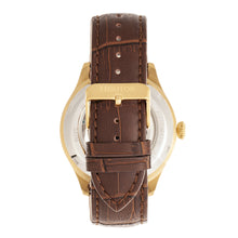 Load image into Gallery viewer, Heritor Automatic Gregory Semi-Skeleton Leather-Band Watch - Gold/Brown - HERHR8103