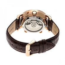 Load image into Gallery viewer, Heritor Automatic Edmond Leather-Band Watch w/Date - Rose Gold/Black - HERHR6205