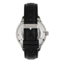 Load image into Gallery viewer, Heritor Automatic Harding Semi-Skeleton Leather-Band Watch - Silver/Black - HERHR9002