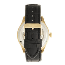 Load image into Gallery viewer, Heritor Automatic Gregory Semi-Skeleton Leather-Band Watch - Gold/Black - HERHR8104