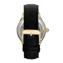 Load image into Gallery viewer, Heritor Automatic Hayward Semi-Skeleton Leather-Band Watch - Gold/Black - HERHR9404