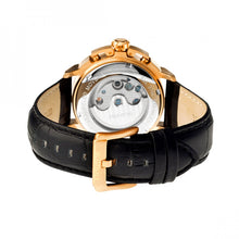 Load image into Gallery viewer, Heritor Automatic Lennon Semi-Skeleton Leather-Band Watch - Rose Gold/Silver - HERHR2805