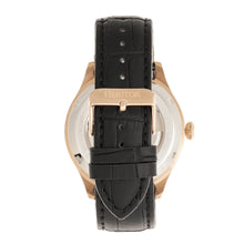 Load image into Gallery viewer, Heritor Automatic Gregory Semi-Skeleton Leather-Band Watch - Rose Gold/Black - HERHR8105
