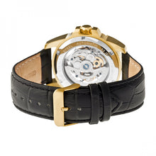 Load image into Gallery viewer, Heritor Automatic Armstrong Skeleton Leather-Band Watch - Gold/Black - HERHR3404
