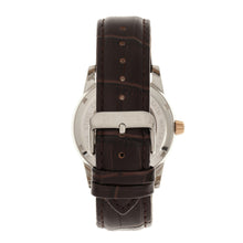 Load image into Gallery viewer, Heritor Automatic Davidson Semi-Skeleton Leather-Band Watch - Rose Gold/Silver - HERHR8003