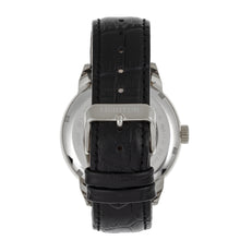 Load image into Gallery viewer, Heritor Automatic Sanford Semi-Skeleton Leather-Band Watch - Silver/Black - HERHR8302