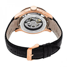Load image into Gallery viewer, Heritor Automatic Belmont Skeleton Leather-Band Watch - Rose Gold/Silver - HERHR3905