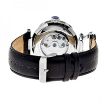Load image into Gallery viewer, Heritor Automatic Ganzi Semi-Skeleton Leather-Band Watch - Silver/Black - HERHR3302