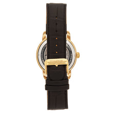 Load image into Gallery viewer, Heritor Automatic Protégé Leather-Band Watch w/Date - Gold/Black - HERHS2904